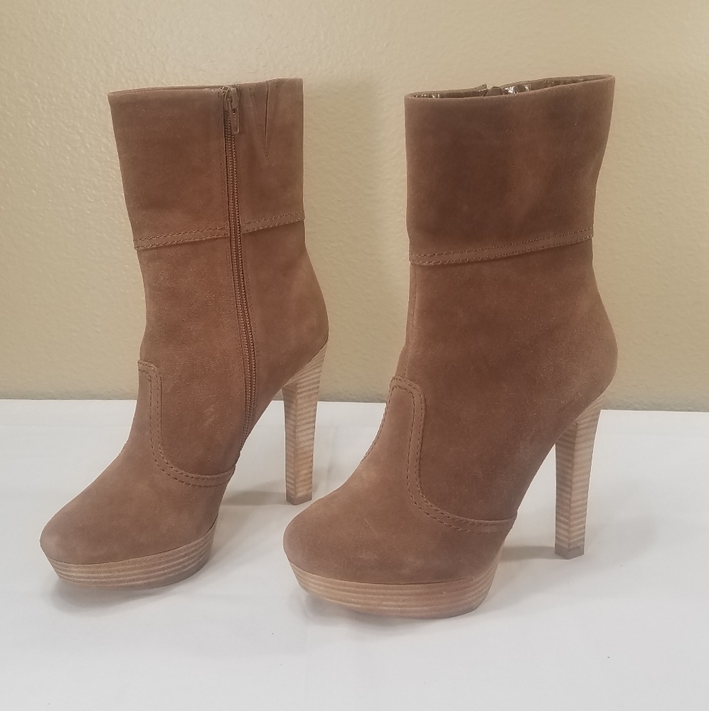BCBGMaxAzria tan all leather booties
